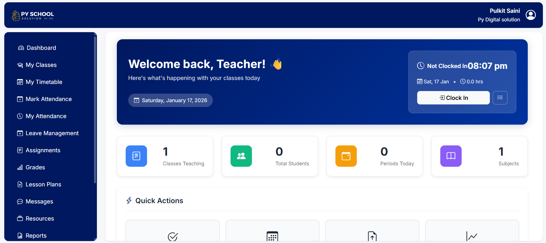 Py School Solution | AI-Powered Cloud-Based School ERP for Indian Schools
