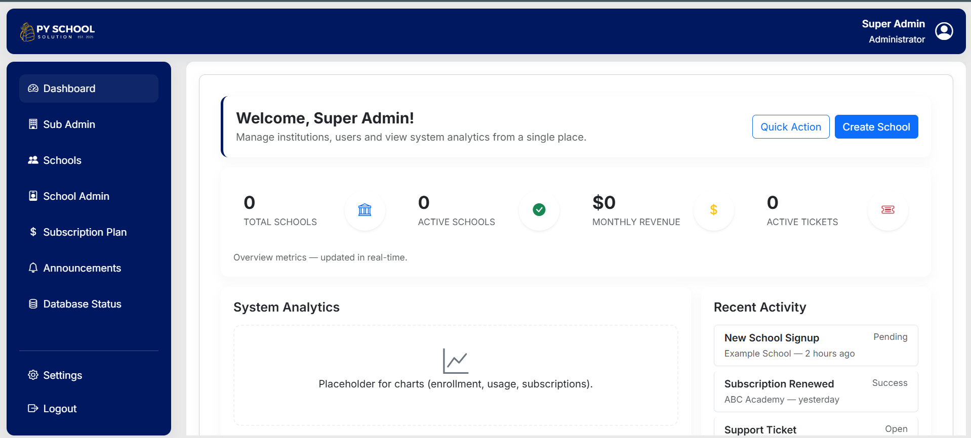 Py School Solution | AI-Powered Cloud-Based School ERP for Indian Schools